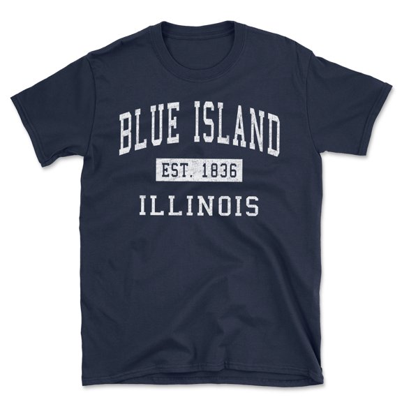 Blue Island Illinois Classic Established Men's Cotton T-Shirt