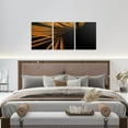 thumbnail image 2 of Erosebridal Gradient Stripe Line Canvas Wall Art for Bedroom, Black and Orange Wall Decor for Bathroom, 2 of 5