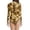 Gold, variant on Bathing Suit for Women Scale Print High Neck Long Sleeve Swimsuit Full Coverage Rash Guard Sun Protection Performance Swimwear for Beach