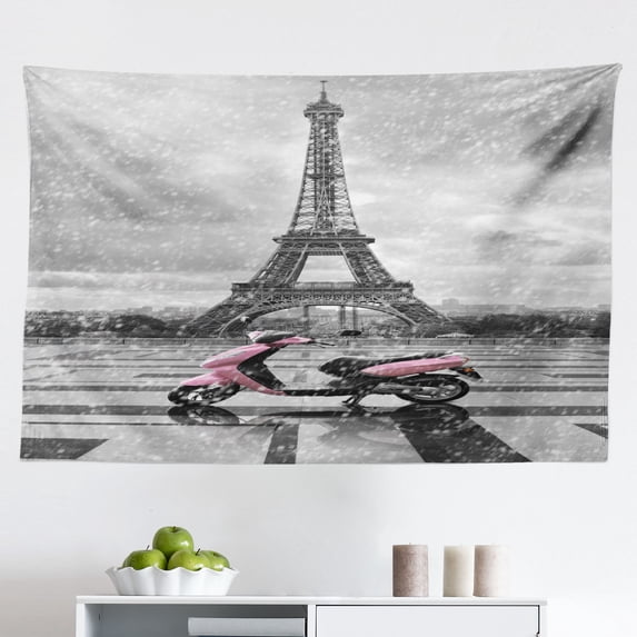 Floral Tapestry, Rose Petals Romantic Blossoming Nature in Digital Style Pattern Display, Fabric Wall Hanging Decor for Bedroom Living Room Dorm, 2 Sizes, Multicolor, by Ambesonne
