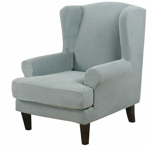 SHANNA Wingback Chair Slipcover Sofa Furniture Protector 2-Piece Armchair Covers with Seperate Seat Cushion Cover