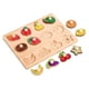 thumbnail image 3 of Rompecabezas de madera con forma de clavija para niños pequeños, motricidad fina, regalo navideño fruta, 3 of 9