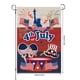 thumbnail image 1 of 4 de Julio Decoraciones Jardín Al Aire Libre Bandera Día de la Independencia 4 de Julio Americano Patriótico Terraza de la Familia Decoración de la Fiesta Del Porche Terraza Colgante Vertical 12x18 Pu, 1 of 6