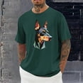 thumbnail image 1 of Tops para hombre, blusas y camisas de cuello redondo y manga corta para hombre, blusas casuales de moda con cuello redondo y estampado para hombre, blusas de poliéster para hombre., 1 of 5