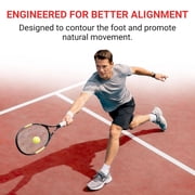 Vasyli Custom Full Length Insoles, Red, Medium, Heel Grid Reduces Slippage, Firm Density, Biomechanical Control, Fast & Effective Pain Relief, Treats Pronation, Built-In Rearfoot Varus Angle
