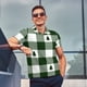 thumbnail image 4 of Fotbe Green White Lumberjack Plaid Camiseta Polo de Golf para Hombre con Estampado – Camisa Deportiva Transpirable con Cuello Abotonado-Large, 4 of 6