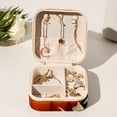 thumbnail image 6 of Thanksgiving Pumpkin Travel Portable Square Jewelry Box Earring Organizer Necklace Holder Bracelet Holder Display Case Decorative Box Jewelry, 6 of 6