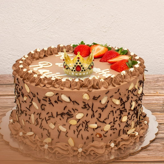 IBASETOY Crown Cake Topper Cake Decoration Metal Black 1Pack for Birthday Decorations and Weddings