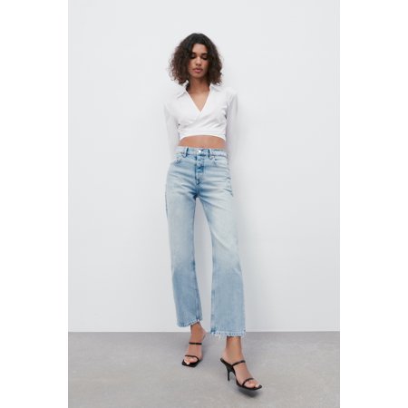 Zara High Rise Straight Fit Regular Length Jeans Size ( Reference - 4365/361) 40/ US8
