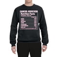 thumbnail image 2 of Wild Bobby Breast Cancer Survivor Nutrition Facts Breast Cancer Awareness Unisex Crewneck Sweatshirt, Black, X-Large, 2 of 6