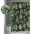 thumbnail image 3 of Shower Curtain, Summer Tropical Plant Monstera Leaf Waterproof Shower Curtain Set with Hooks for Bathroom Showers,Stalls and Bathtubs,72x84In Watercolor Leaves Seamless, 3 of 9