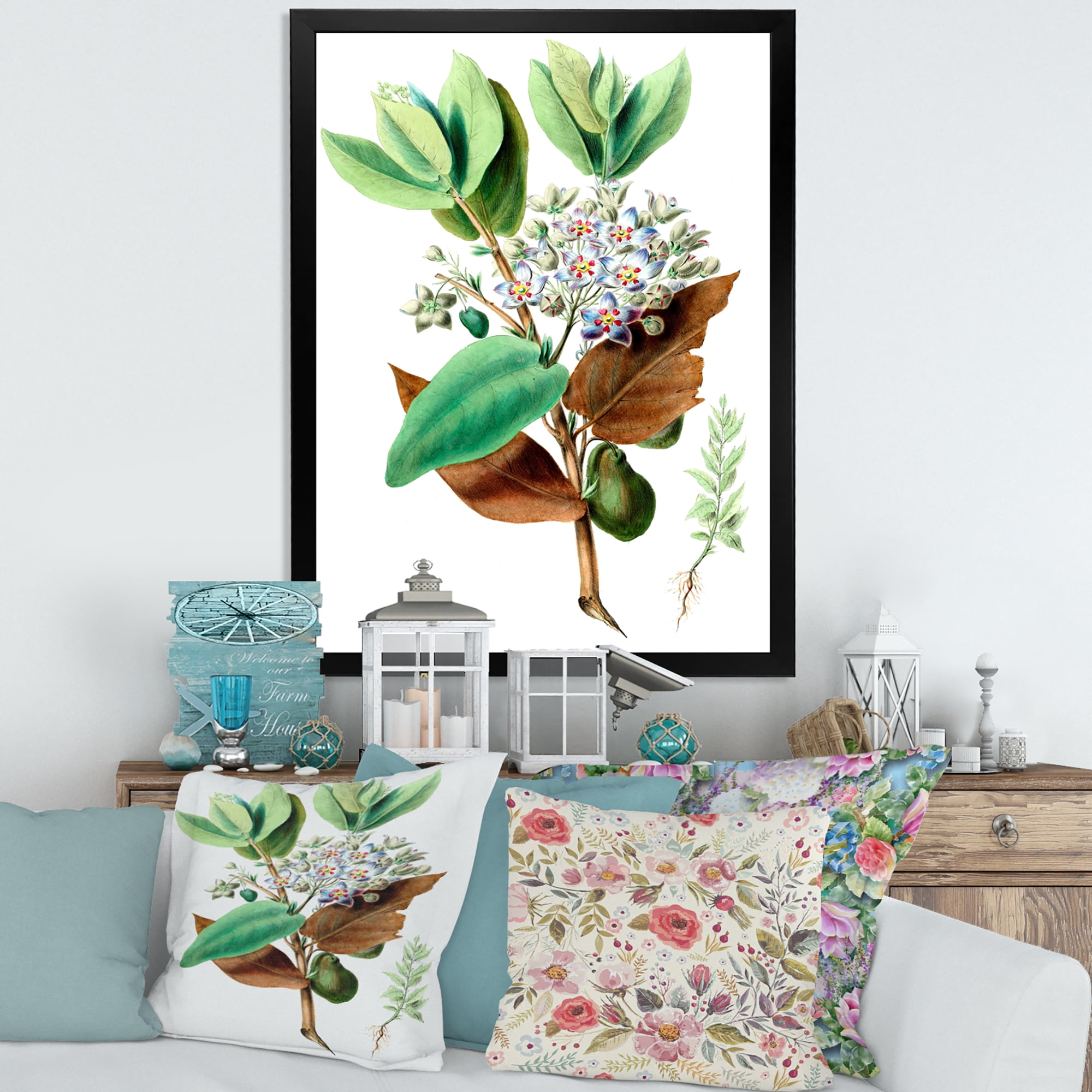 Designart 'Ancient Plant Life XXVIII' Traditional Framed Art Print