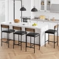 thumbnail image 4 of Aoile Bar Stools Set of 4, Counter Stools with Footrest for Counter Bar, Island, Easy Assembly, Rustic Brown, 4 of 8