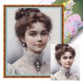 thumbnail image 1 of (11CTACC-4894__C__40X50) Hilo algodón ecológico bordado 11CT 3 hebras impresión 40*50cm kit serie personajes punto cruz mujer señorial retro, 1 of 9