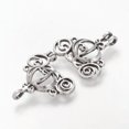thumbnail image 2 of U8MO 10pcs Alloy Locket Pendants Hollow Pendant Cages Filigree Dangle Charms 13 Style-Pumpkin Carriage, Antique Silver, 2 of 3