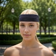 thumbnail image 2 of Unique Bargains 1 Pc Perspiration-Wicking Headband for Yoga Deep Purple Black, 2 of 6