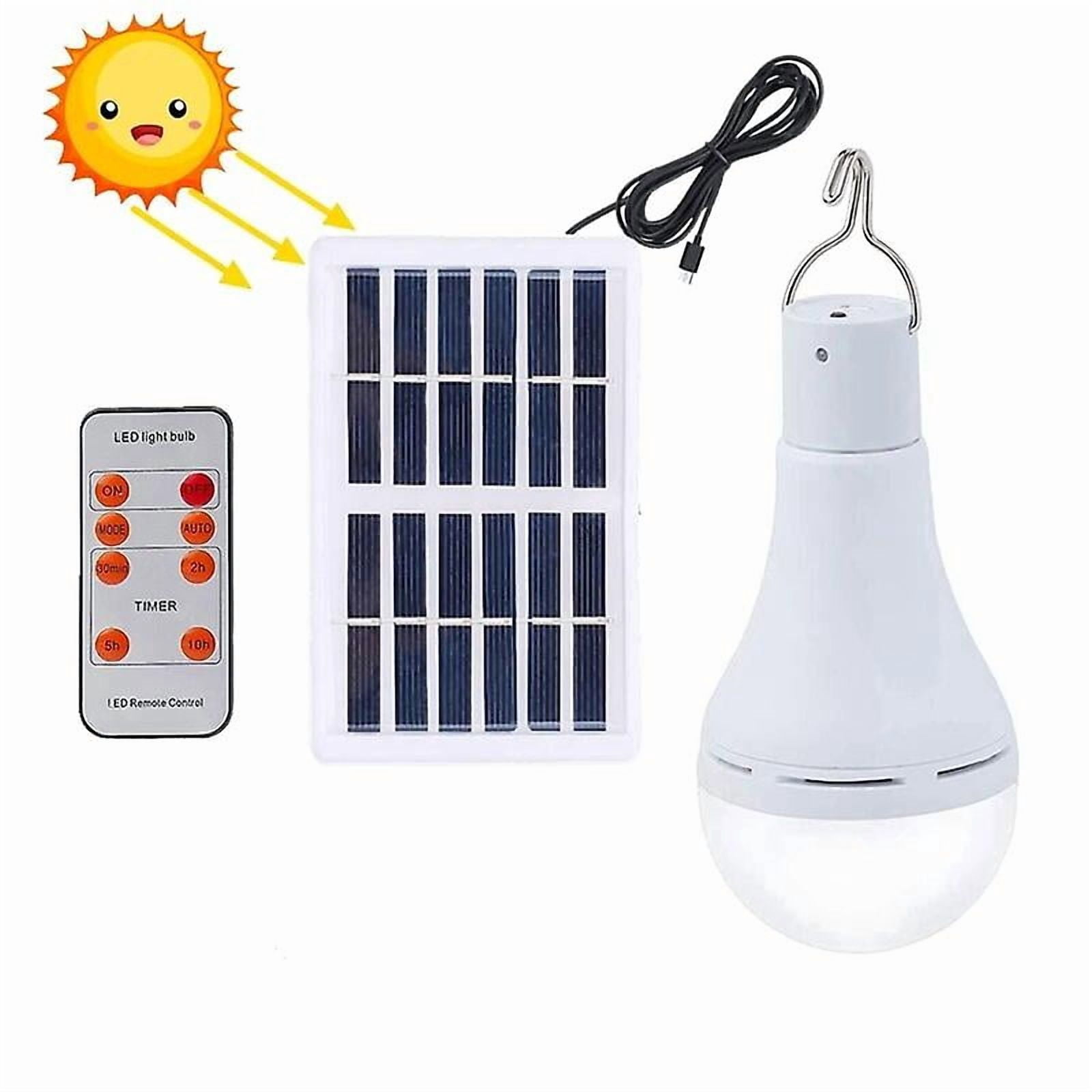 Waterproof Solar LED Light Bulb with Remote Control and Timer Outdoor ...