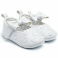 thumbnail image 4 of LEEy-world Toddler Shoes Toddler Walk Baby Cute Leather Kid Princess First Shoes Toddler Bow Girls Soft Baby Shoes Toddler Girl Shoes Size 9,White, 4 of 4