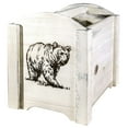 thumbnail image 3 of Homestead Collection Magazine Rack w/ Laser Engraved Bear Design, Ready to Finish, 3 of 5