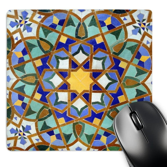 3dRose, Morocco, Hassan II Mosque mosaic, Islamic tile detail-AF29 KWI0018 - Kymri Wilt, MousePad
