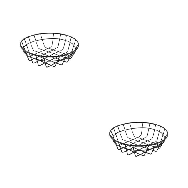 Monstrate Cesta de almacenamiento contenedor antiadherente de acero inoxidable cocina accesorios de cocina utensilio para patatas fritas pollo frito Pequeña 2piezas Monstrate CBP179973