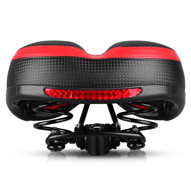 Cojín de asiento de bicicleta de gran trasero, cojín de asiento de bicicleta de montaña, asiento de esponja ensanchado y suave y grueso, equipo de bicicleta, rojo, primavera XianweiShao 8390611715946