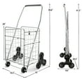 Wellmax 2Pack Shopping Utility Cart with Stair Climber, Collapsible