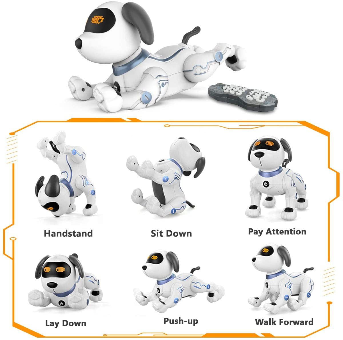 RC Smart Dog Sing Dance Walking Remote Control Robot Dog Electronic Pet Kids Toy 