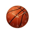 thumbnail image 2 of Reloj de pared con deportiva forma forma forma , colgante silencioso de , con pilas, dormitorio, sala de , decoración de oficina Baloncesto Fernando reloj de pared, 2 of 7