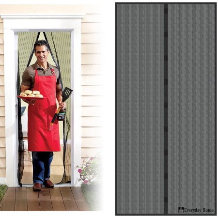 fløjte Paradis Vilje Magnetic Screen Door with Heavy Duty Magnets and Mesh Curtain by Everyday  Home - 38" x 80" - Walmart.com