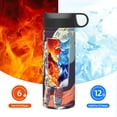 thumbnail image 6 of Yiaed Astronaut With American Flag Print Water Bottle with Straw Lid, Stainless Steel Double Wall Insulated Water Bottle | Leak-Proof and Spill-Proof Water Bottle, 6 of 8