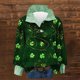 thumbnail image 2 of Eres Más Que una Camisa de Puntuación de Prueba Impresa con Cuello de Botón de Manga Larga con Rayas de Color Bloqueado para las Mujeres, Camisas de Manga Larga de las Mujeres, 2 of 6