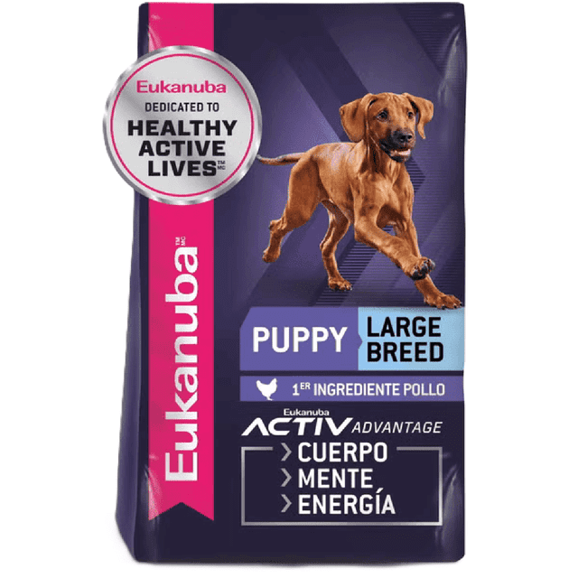 Eukanuba alimento para perro puppy raza grande 13.61kg