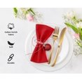 thumbnail image 6 of Ruvanti Cloth Napkins Set of 12, 18x18 inches Napkins Cloth Washable, Soft, Durable, Absorbent, Cotton Blend. Table Dinner Napkins Cloth for Hotel, Weddings, Dinner, Christmas Parties - Red, 6 of 10