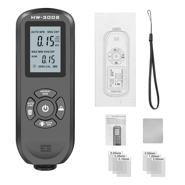 Yeacher 0-2000UM Thickness Gauge High Precise LCD Digital Automobile Film Thickness Meter Car Paint Coating
