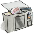 thumbnail image 3 of Florida Brands FB-FB2175 3 Pocket Bedside Caddy with Tissue Box Holder in Grey, 3 of 4