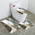 thumbnail image 1 of ABPHQTO Montaña en la nieve Juego de alfombras de baño de 3 piezas Alfombra de baño Alfombra de contorno y tapa de inodoro ABPHQTO Cont-CHAPPLE-32205, 1 of 2