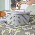 thumbnail image 5 of Sterilite Weave Laundry Basket, Plastic Clothes Hamper, 6 Pack, Cement, 5 of 10