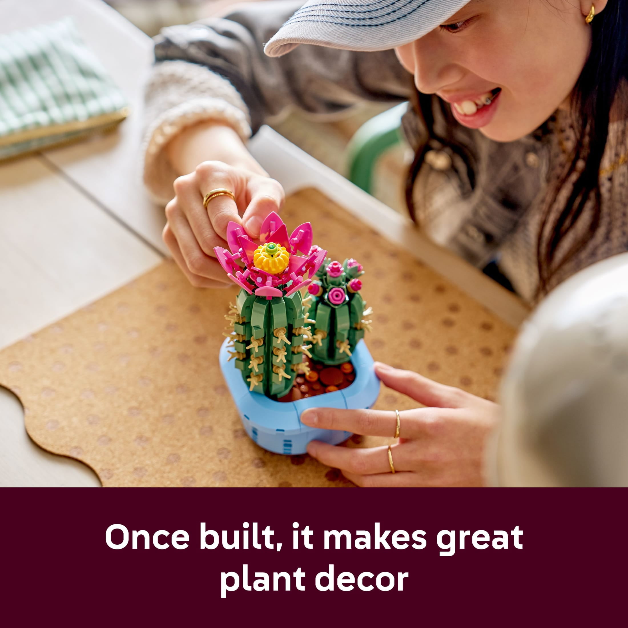 LEGO Botanicals Flowering Cactus Building Toy - Crafting Kit for Girls & Boys, Ages 9+ - Gift for Kids & Adults - Room Decor for Bedroom or Book Shelf - 11509