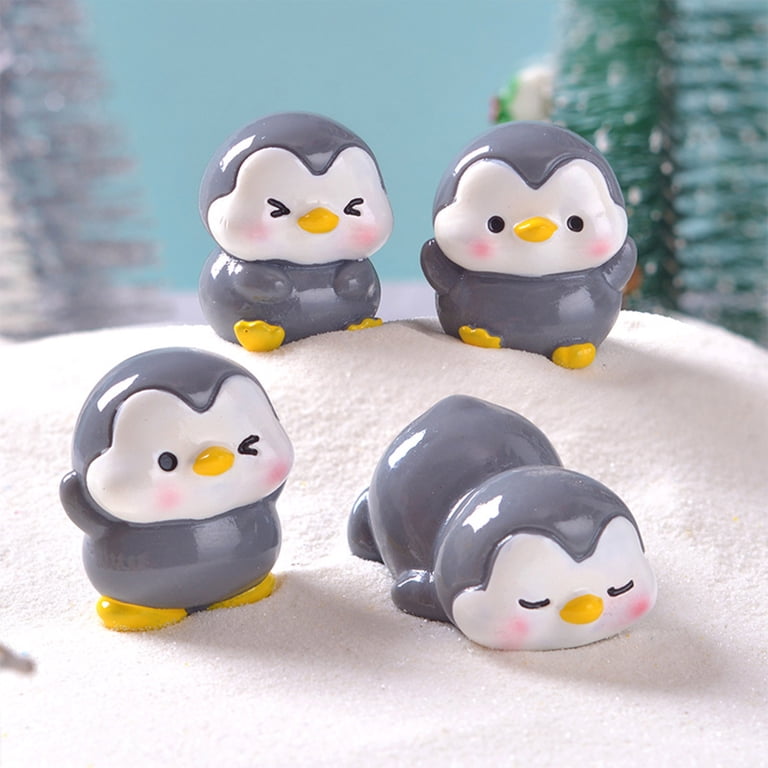 50 Mini Penguin Figurines For Winter Decor - 2cm Tall Black & White Resin Penguins With Orange Beaks - Cute Christmas & Holiday Decoration For Home, Parties, And Crafts