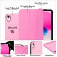thumbnail image 3 of xfor iPad (A16) 11th Generation Case 11 Inch 2025, iPad 10th Generation Case 10.9 Inch 2022, Slim Stand Hard PC Translucent Back Shell Smart Cover, Support Touch ID, Auto Wake/Sleep, Peony, 3 of 16