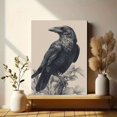 thumbnail image 6 of Black Raven Canvas Print Home Cafe Bar Study Hallway Wall Art Decor, 6 of 8