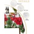 thumbnail image 2 of Red Spring Floral Table Cloth, Waterproof Tablecloth for Square Tables, Butterfly Farmhouse Reusable Washable Fabric Table Cover for Restaurant Kitchen Dining Tables 54"x54" Watercolor Flowers, 2 of 9