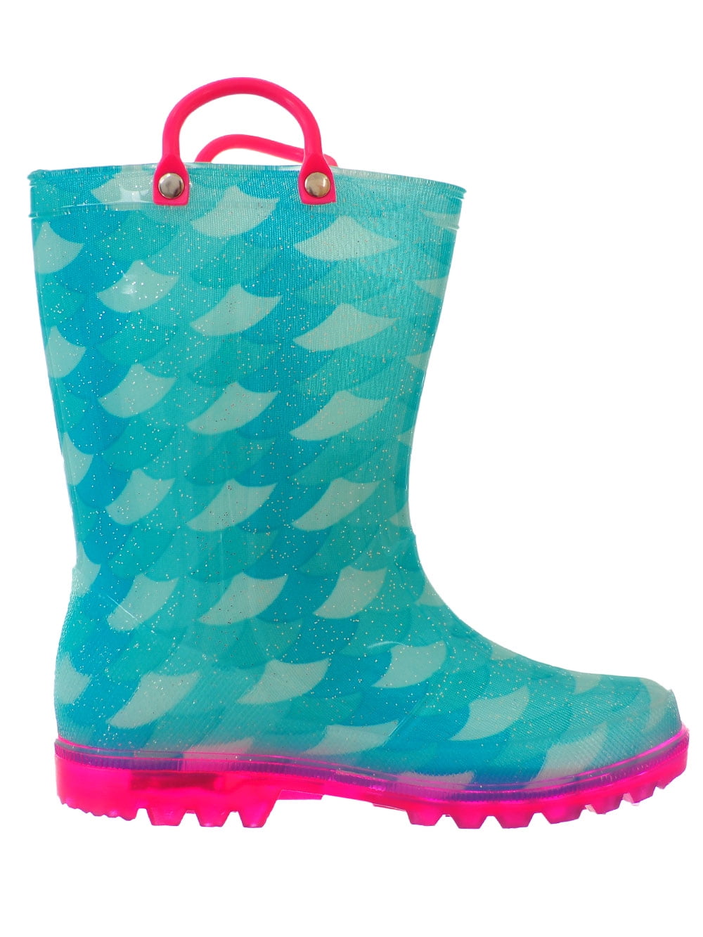 lilly Girls Light-Up Rubber Rain Boots