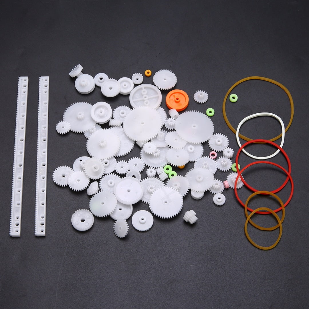 7Kinds Plastic Belt Pulley Gear Kit Set For DIY Accessories Model Car Wheel 