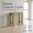 thumbnail image 4 of Alaterre Furniture Classic Solid Wood Console Table - 36in Modern Farmhouse Entryway Table, Oak, 4 of 6