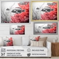 thumbnail image 4 of Designart "The Monochrome Paddle Of Pink And White Fish" Coastal Coral Under Water Floater Framed Wall Art Living Room, 4 of 5
