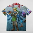 thumbnail image 2 of The Legend Of Zelda Game Men's Casual Button-Down Shirts Summer Short Sleeve Tee Shirt Daily Hawaiian Beach Shirt Top With Pocket, 2 of 9