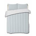 thumbnail image 2 of Blue Striped Twin XL Size Down Alternative Comforter, Lightweight Comforter Quilt Bedding Set with Pillow Shams Blue White Stripes Farmhouse All Seasons Bed Comforter Duvet Insert 68"x98", 2 of 7