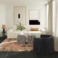 thumbnail image 6 of Maklaine Vegan Leather Black Swivel Chair Rectangular 30.5"W x 30.8"D x 28"H Assembled, 6 of 6